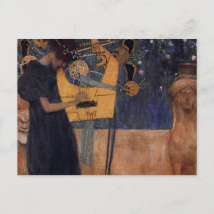 Gustav Kllimt Harp Music Post Card