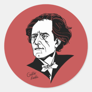 Gustav Mahler Classic Round Sticker
