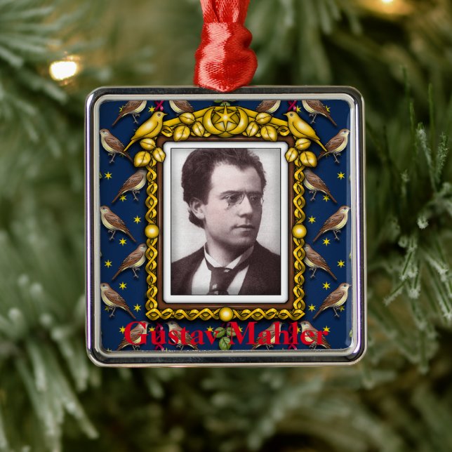 Gustav Mahler Metal Ornament (Tree)