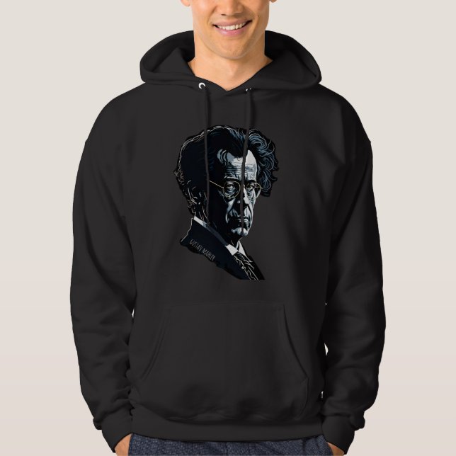 Gustav Mahler  Portrait Composer Classical Music P Hoodie (Front)