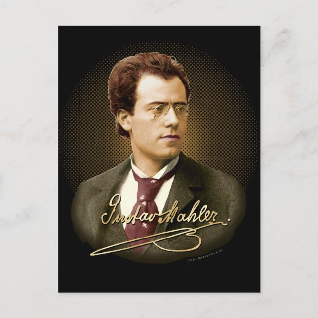 Gustav Mahler Signature Postcard (Front)