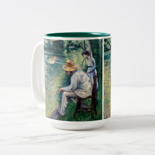 Gustave Caillebotte - Angling Two-Tone Coffee Mug