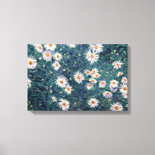 Gustave Caillebotte - Bed of Daisies, Detail Canvas Print (Front)