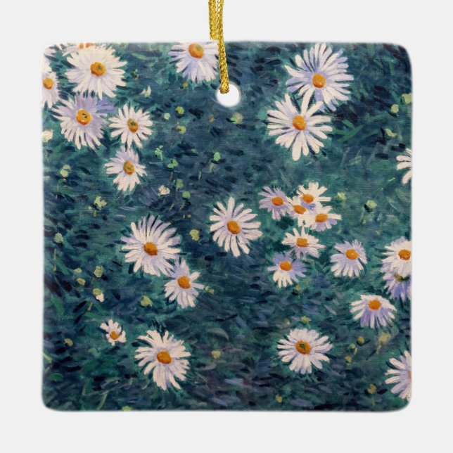 Gustave Caillebotte - Bed of Daisies, Detail Ceramic Ornament (Front)