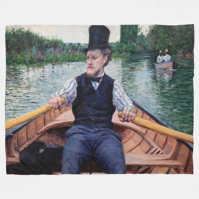 Gustave Caillebotte - Boating Party Fleece Blanket (Front (Horizontal))