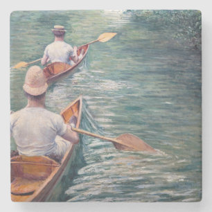 Gustave Caillebotte - Canoes on the Yerres Stone Coaster