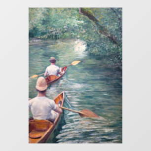 Gustave Caillebotte - Canoes on the Yerres Window Cling