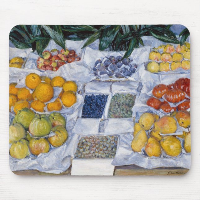 Gustave Caillebotte - Fruit Displayed on a Stand Mouse Pad (Front)