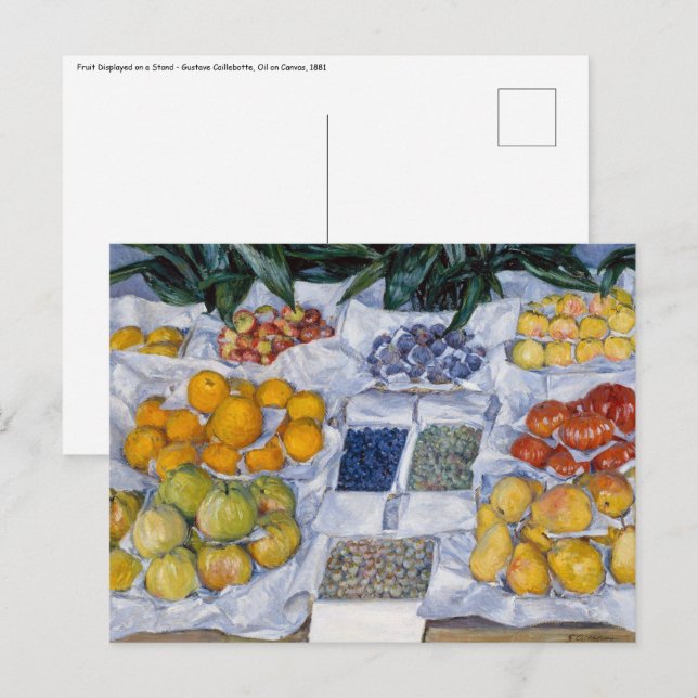 Gustave Caillebotte - Fruit Displayed on a Stand Postcard (Front/Back)
