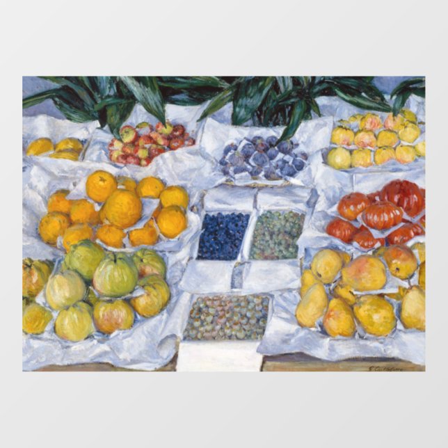 Gustave Caillebotte - Fruit Displayed on a Stand Window Cling (Sheet)