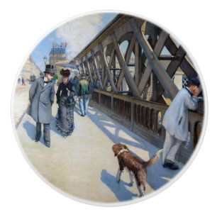 Gustave Caillebotte - Le Pont de l'Europe Ceramic Knob