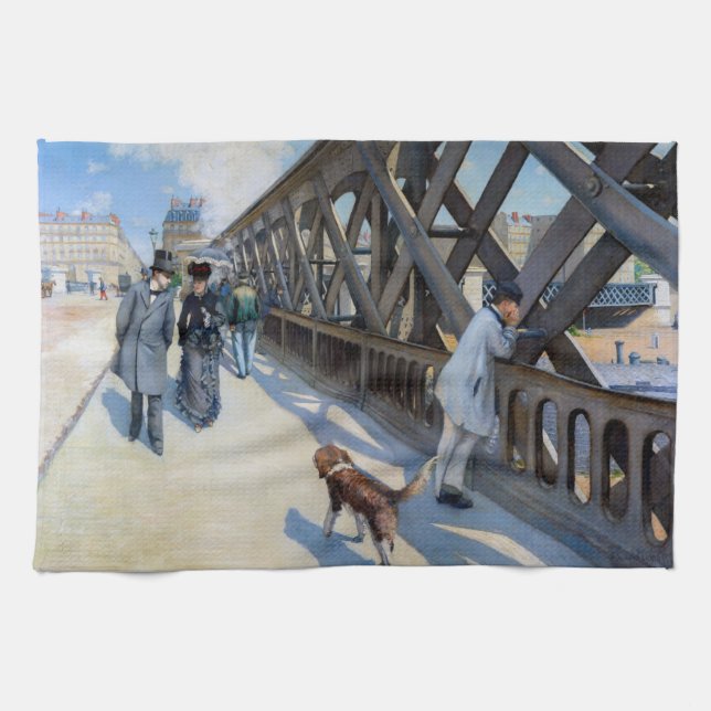 Gustave Caillebotte - Le Pont de l'Europe Kitchen Towel (Horizontal)