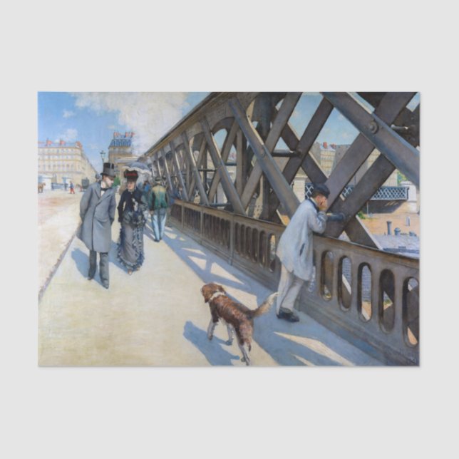 Gustave Caillebotte - Le Pont de l'Europe Tissue Paper (Front)