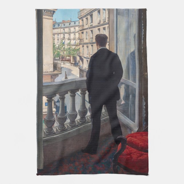 Gustave Caillebotte - Man at the Window Kitchen Towel (Vertical)