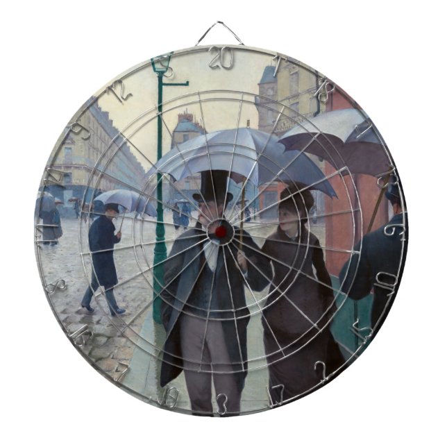 Gustave Caillebotte - Paris Street; Rainy Day Dartboard (Front)