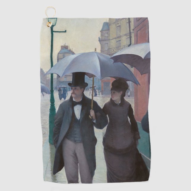 Gustave Caillebotte - Paris Street; Rainy Day Golf Towel (Front)
