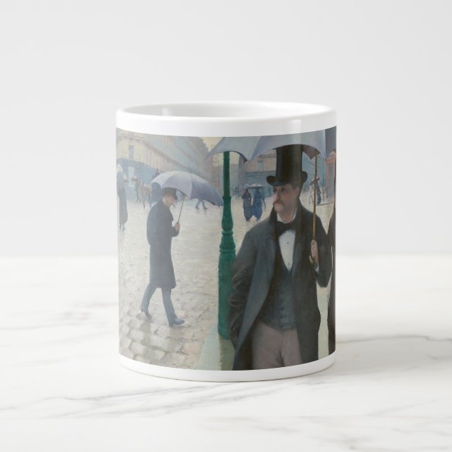 Gustave Caillebotte - Paris Street; Rainy Day Large Coffee Mug (Front)