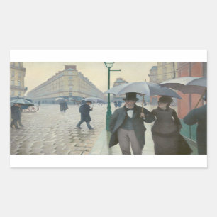 Gustave Caillebotte - Paris Street; Rainy Day Sticker