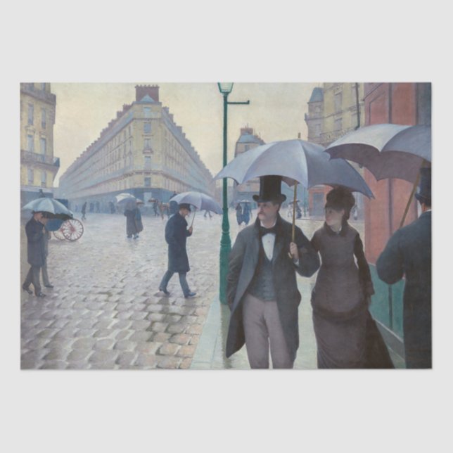 Gustave Caillebotte - Paris Street; Rainy Day Tissue Paper (Front)