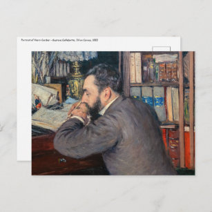 Gustave Caillebotte - Portrait of Henri Cordier Postcard