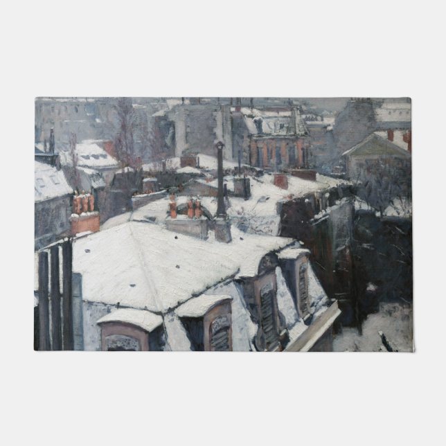 Gustave Caillebotte - Rooftops in the Snow Doormat (Front)