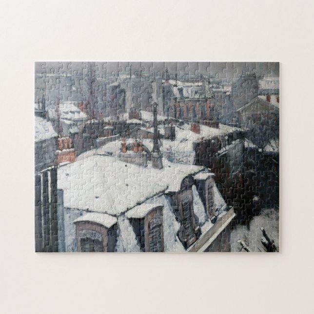 Gustave Caillebotte - Rooftops in the Snow Jigsaw Puzzle (Horizontal)