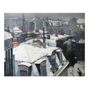 Gustave Caillebotte - Rooftops in the Snow Photo Print