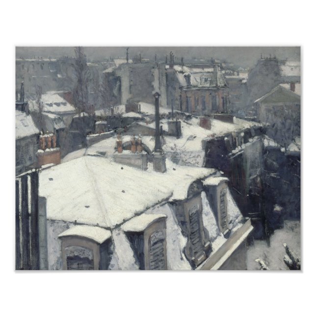 Gustave Caillebotte - Rooftops in the Snow Photo Print (Front)