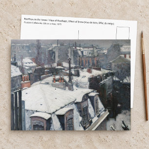 Gustave Caillebotte - Rooftops in the Snow Postcard