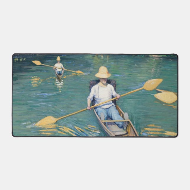 Gustave Caillebotte - Skiffs on the Yerres Desk Mat (Front)