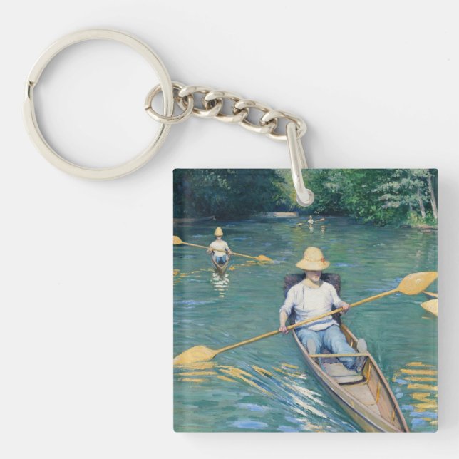 Gustave Caillebotte - Skiffs on the Yerres Keychain (Front)
