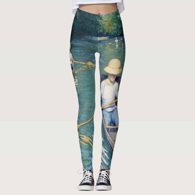 Gustave Caillebotte - Skiffs on the Yerres Leggings (Front)