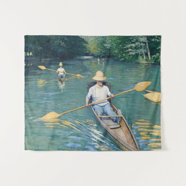 Gustave Caillebotte - Skiffs on the Yerres Tapestry (Front (Horizontal))