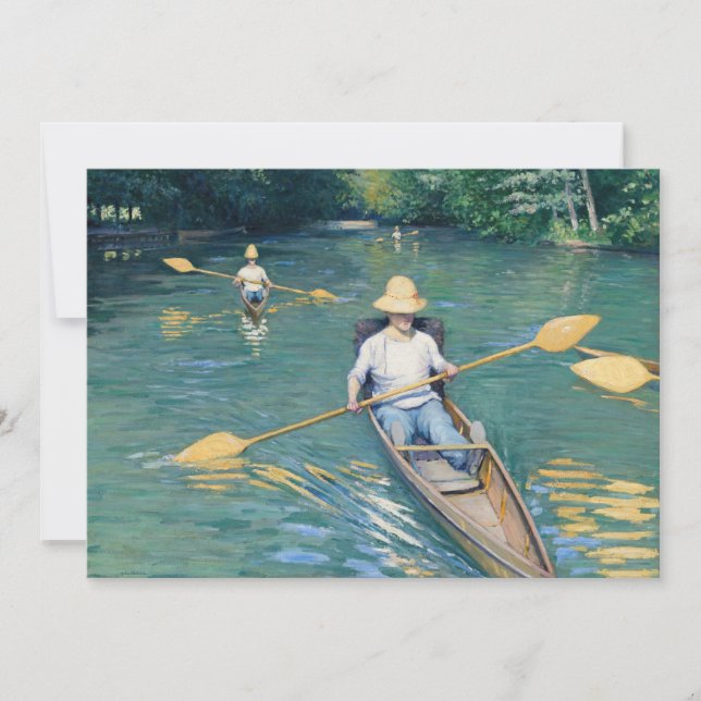 Gustave Caillebotte - Skiffs on the Yerres Thank You Card (Front)