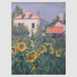 Gustave Caillebotte - Sunflowers, Garden Tissue Paper