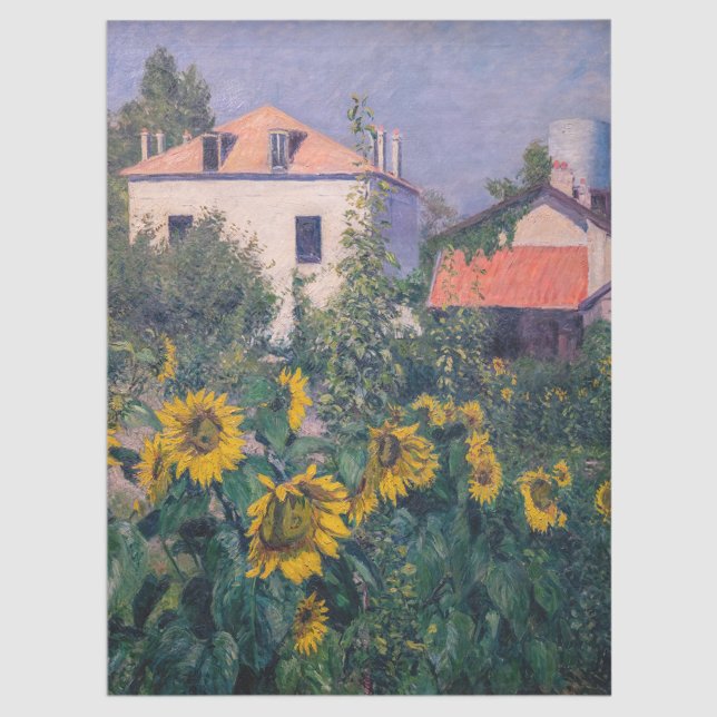 Gustave Caillebotte - Sunflowers, Garden Tissue Paper (Creator Uploaded)