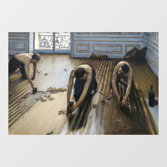 Gustave Caillebotte - The Floor Scrapers Window Cling (Sheet)