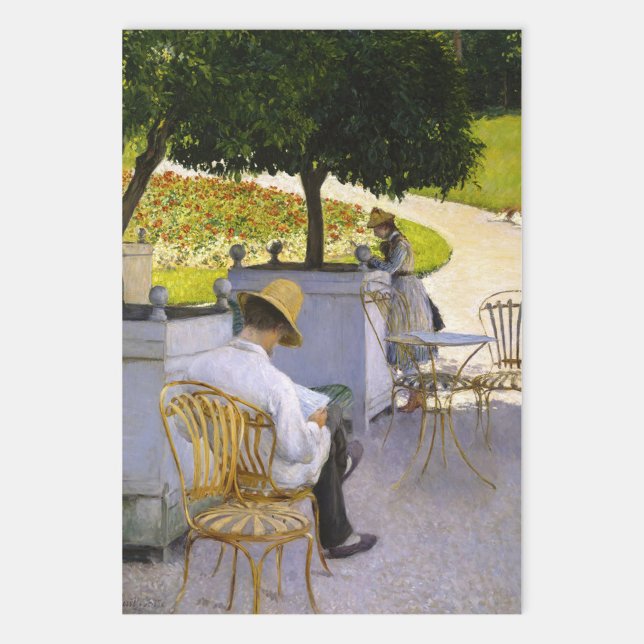 Gustave Caillebotte - The Orange Trees Wrapping Paper Sheet (Creator Uploaded)