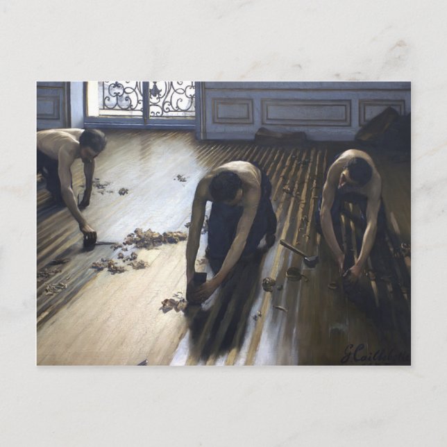 Gustave Caillebotte- The Parquet Planers Postcard (Front)