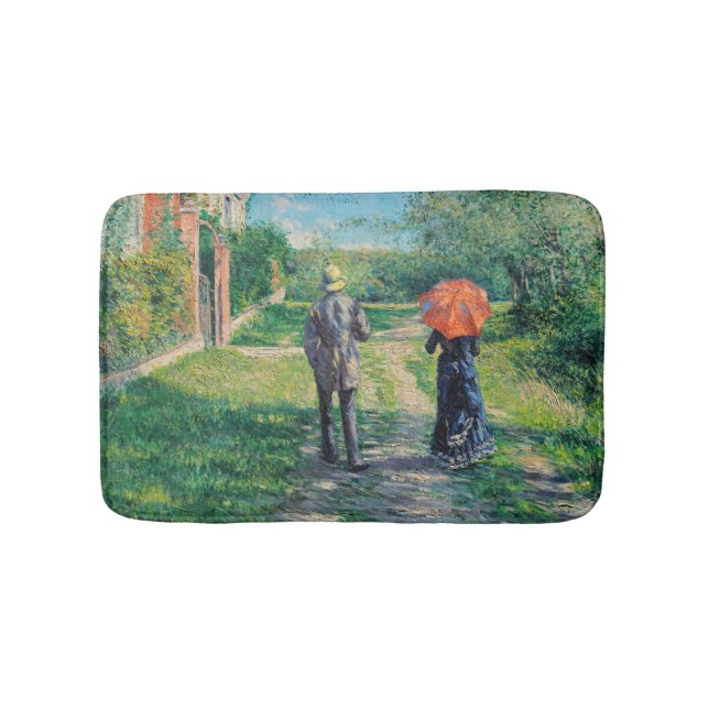 Gustave Caillebotte - The Path Uphill Bath Mat (Front)