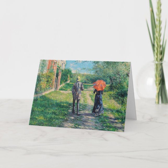 Gustave Caillebotte - The Path Uphill Card (Front)