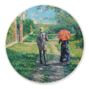 Gustave Caillebotte - The Path Uphill Ceramic Knob