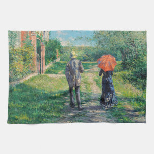 Gustave Caillebotte - The Path Uphill Kitchen Towel