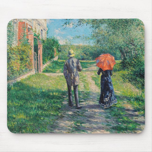 Gustave Caillebotte - The Path Uphill Mouse Pad (Front)
