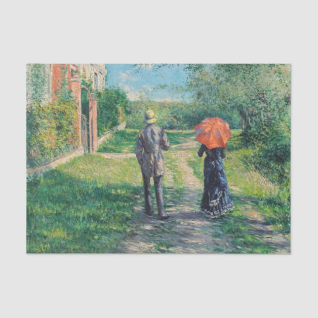 Gustave Caillebotte - The Path Uphill Tissue Paper (Front)