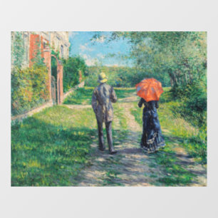 Gustave Caillebotte - The Path Uphill Window Cling