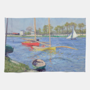 Gustave Caillebotte - The Seine at Argenteuil Kitchen Towel
