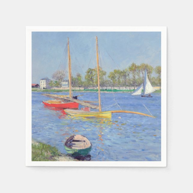 Gustave Caillebotte - The Seine at Argenteuil Napkin (Front)