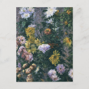 Gustave Caillebotte- White & Yellow Chrysanthemums Postcard
