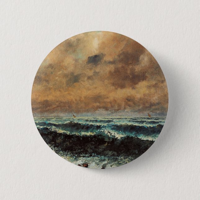 Gustave Courbet - Autumn Sea 2 Inch Round Button (Front)